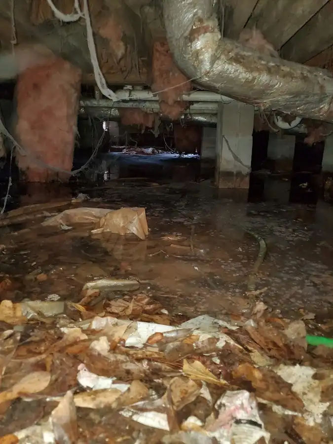 Crawl space flood assessment for Commercial Water Damage Restoration in Lewisburg